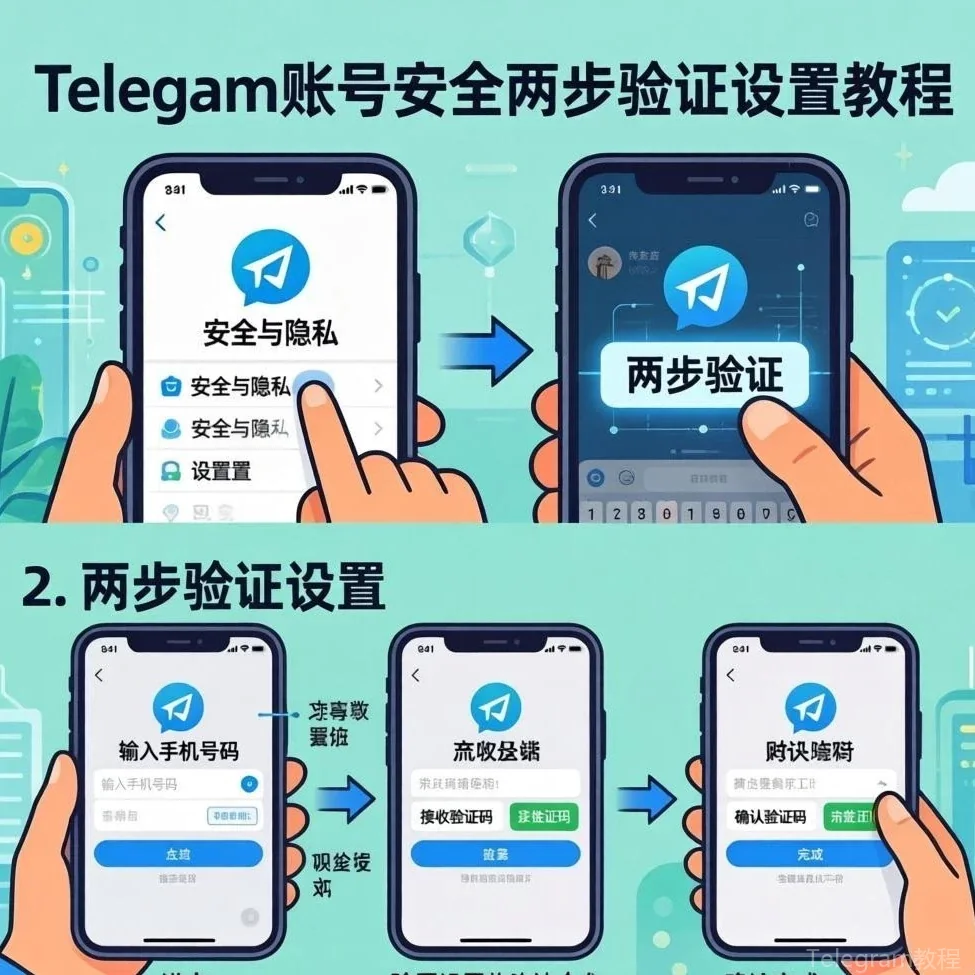 Telegram使用技巧教程配图 - 电报安全技巧：日常使用中的自我保护